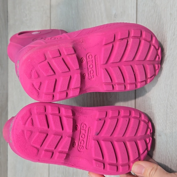 Crocs Girls Kids Pink Rain High Top Boots Shoes Sz C10 Toddler - Picture 9 of 11